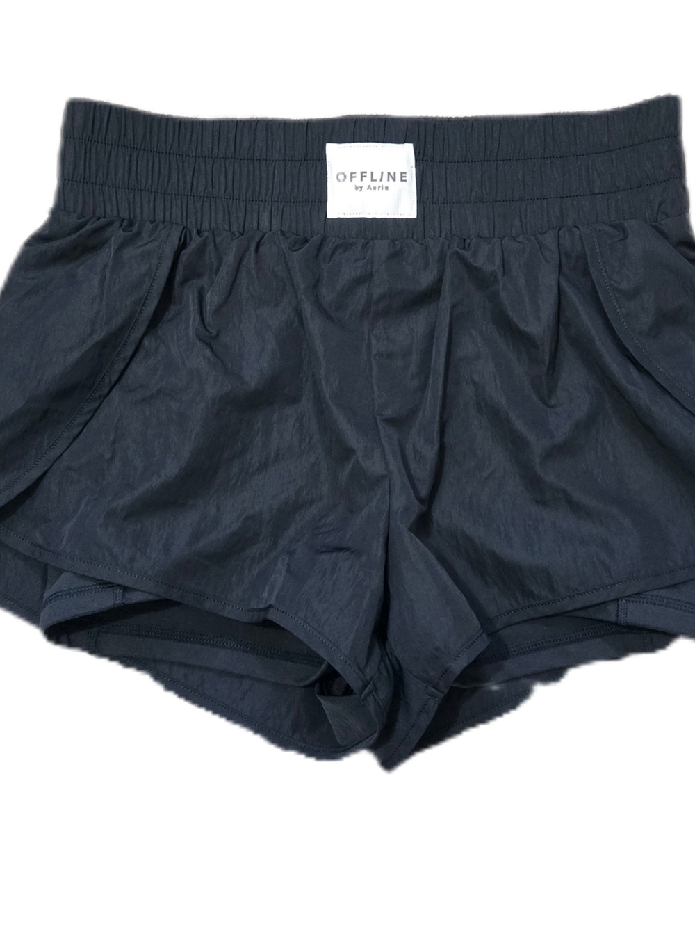 aerie OFFLINE Black The Hugger Women Sports Running Shorts